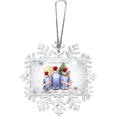 Durchsichtiges Schneeflocken Ornament / Schneeflocke Weihnachtsschmuck 

 copy copy