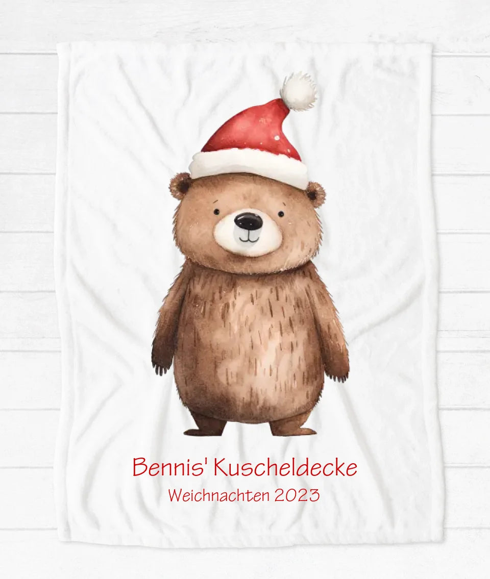 Personalisierte kuschelige Kinderdecke, Weihnachtsdecke als Weihnachtsgeschenk für Babys und Kleinkinder Babydecke