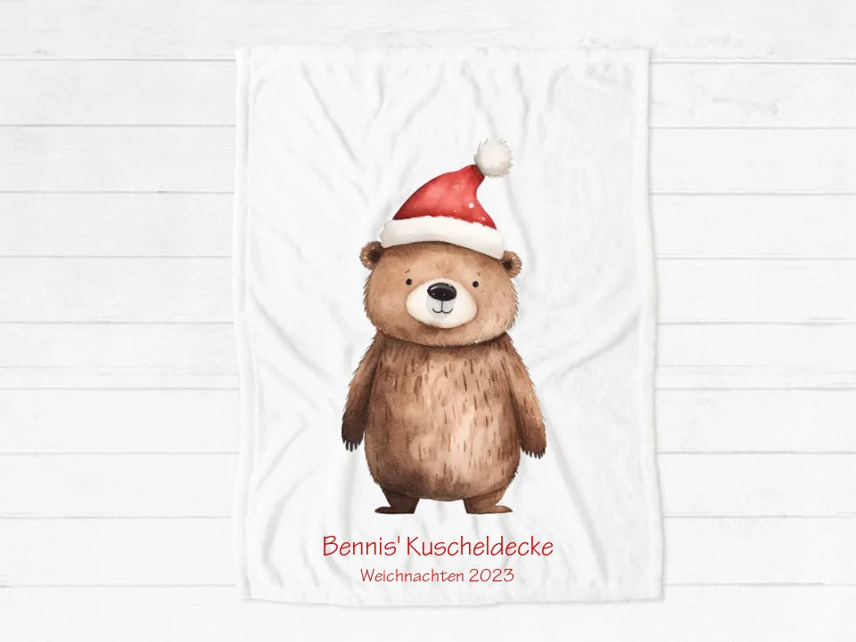 Personalisierte kuschelige Kinderdecke, Weihnachtsdecke als Weihnachtsgeschenk für Babys und Kleinkinder Babydecke