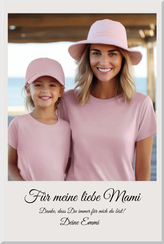 Geschenk für Mama - Fotoposter als Muttertagsgeschenk oder Geburtstagsgeschenk Leinwanddruck Leinwandbild