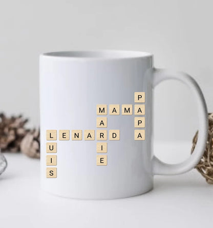 Weihnachtsgeschenk / Geburtstagsgeschenk personalisierte Tasse für Mama, Papa, Oma, Opa, Schwester, Bruder, Freundin & Freund