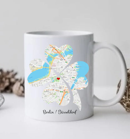 Personalisierte Tasse, wo alles begann, Kennenlernorte,  Partner Geschenk Freund - Lebenspartner - Freundin - Valentin - Hochzeitstag