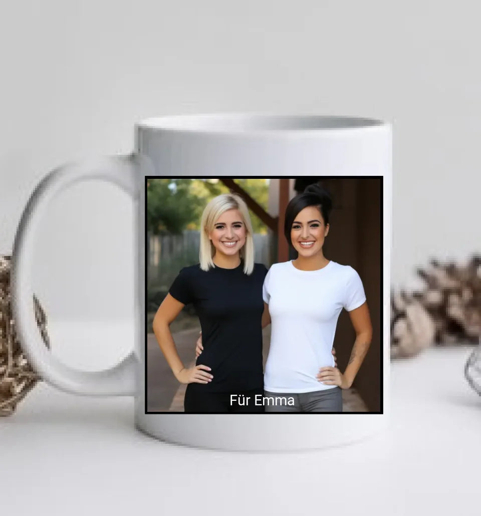 Personalisierte Fototasse mit eigenem Bild als Geburtstagsgeschenk - Weihnachtsgeschenk für Mama, Papa, Oma, Opa, beste Freunde