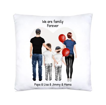 Personalisiertes Geschenk Bettwäsche für Familie, Mama, Papa, 2 Kinder