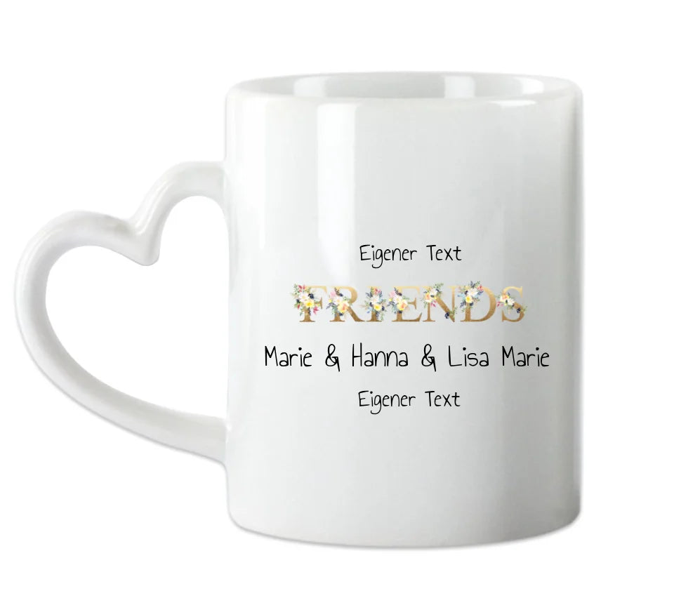 Personalisierte Tasse, 3 Beste Freundinnen Tasse, Personalisierter Kaffeebecher, Geschenkidee Freundin, Weihnachtsgeschenk Familie, Schwester, Freundin