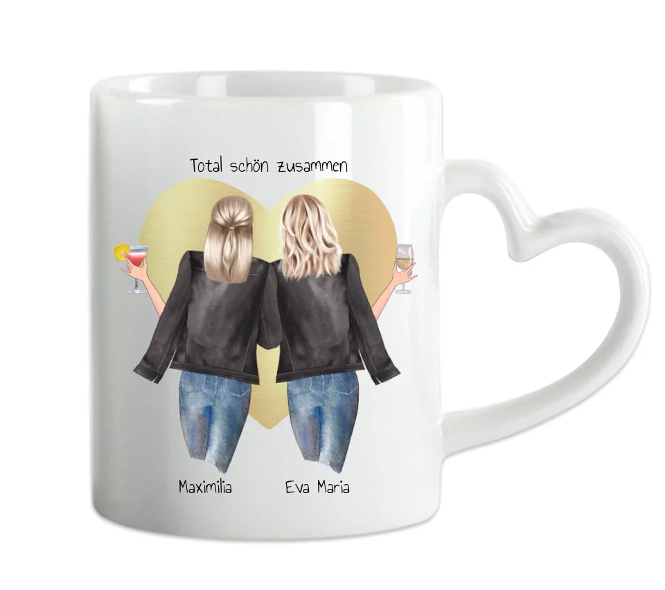 2 Beste Freundin Geschenk personalisierte Tasse mit Spruch / Freundinnen Geburtstagsgeschenk / Weihnachtsgeschenk