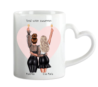 2 Beste Freundinnen Tasse personalisiert- Geschenk beste Freundin Geburtstagsgeschenk - Weihnachtsgeschenk