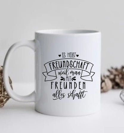 Geschenk beste Freundin Tasse personalisiert- 4 Freundinnen Geburtstagsgeschenk - gift for your bestie