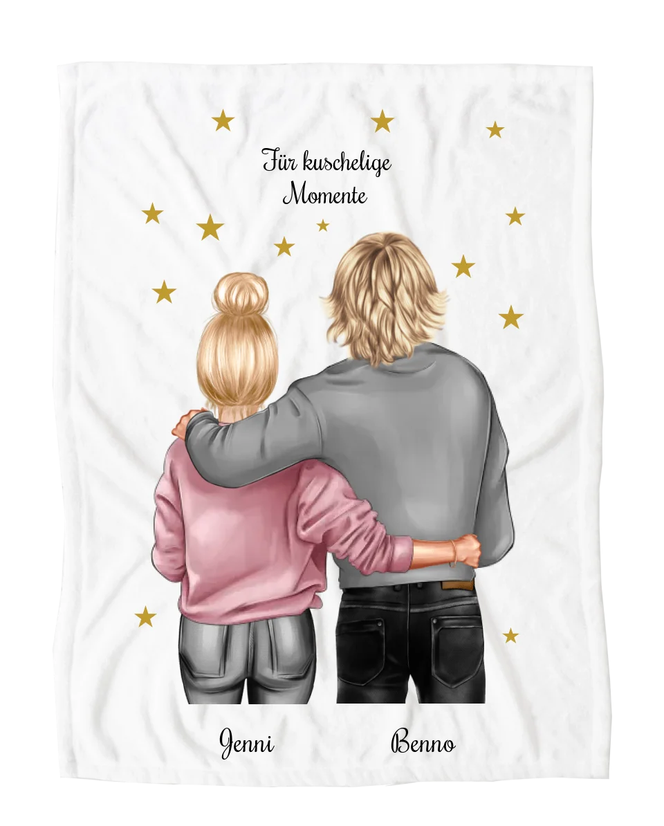 Kuscheldecke Weihnachtsgeschenk - Kuschelige Fleece Premium Decke- Partner Geschenk Decke - Personalisiertes Geschenk Partnerin