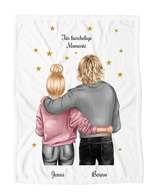 Kuscheldecke Weihnachtsgeschenk - Kuschelige Fleece Premium Decke- Partner Geschenk Decke - Personalisiertes Geschenk Partnerin