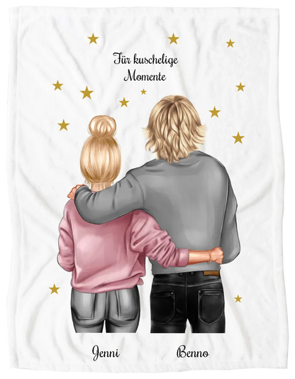 Kuscheldecke Weihnachtsgeschenk - Kuschelige Fleece Premium Decke- Partner Geschenk Decke - Personalisiertes Geschenk Partnerin