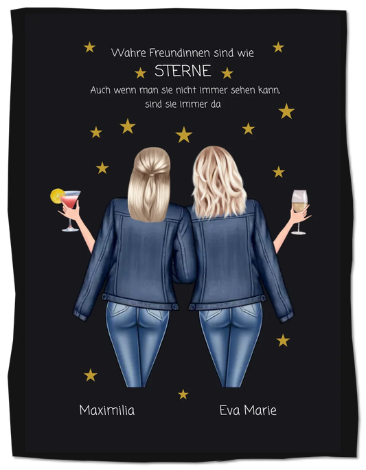 Personalisiertes Geschenk für Freundin - Kuschelige Decke Geschenkidee zum Geburtstag & Weihnachten