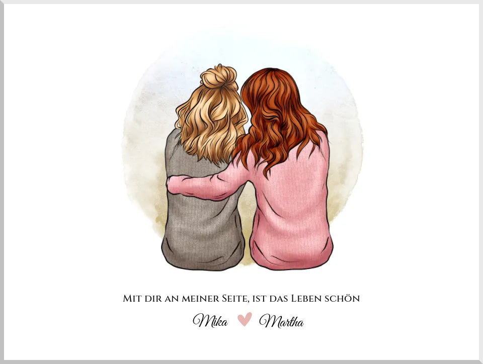 Poster Geschenk für die beste Freundin mit Spruch | Personalisierte Geschenkidee