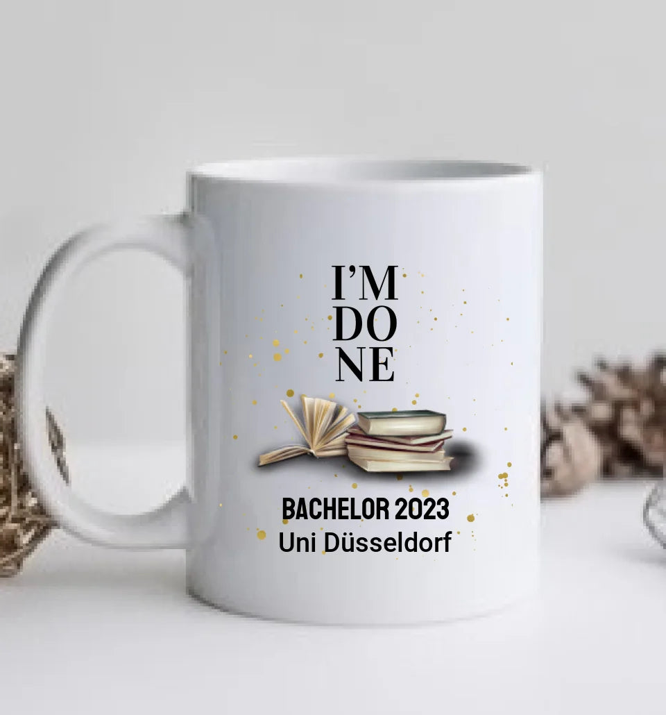 Personalisierte Tasse Schulabschluß Mann, Geschenk Bachelor, Geschenk Master, Geschenk Doktor, Promotion Geschenk Tasse, Abitur, Abi, Berufsausbildung