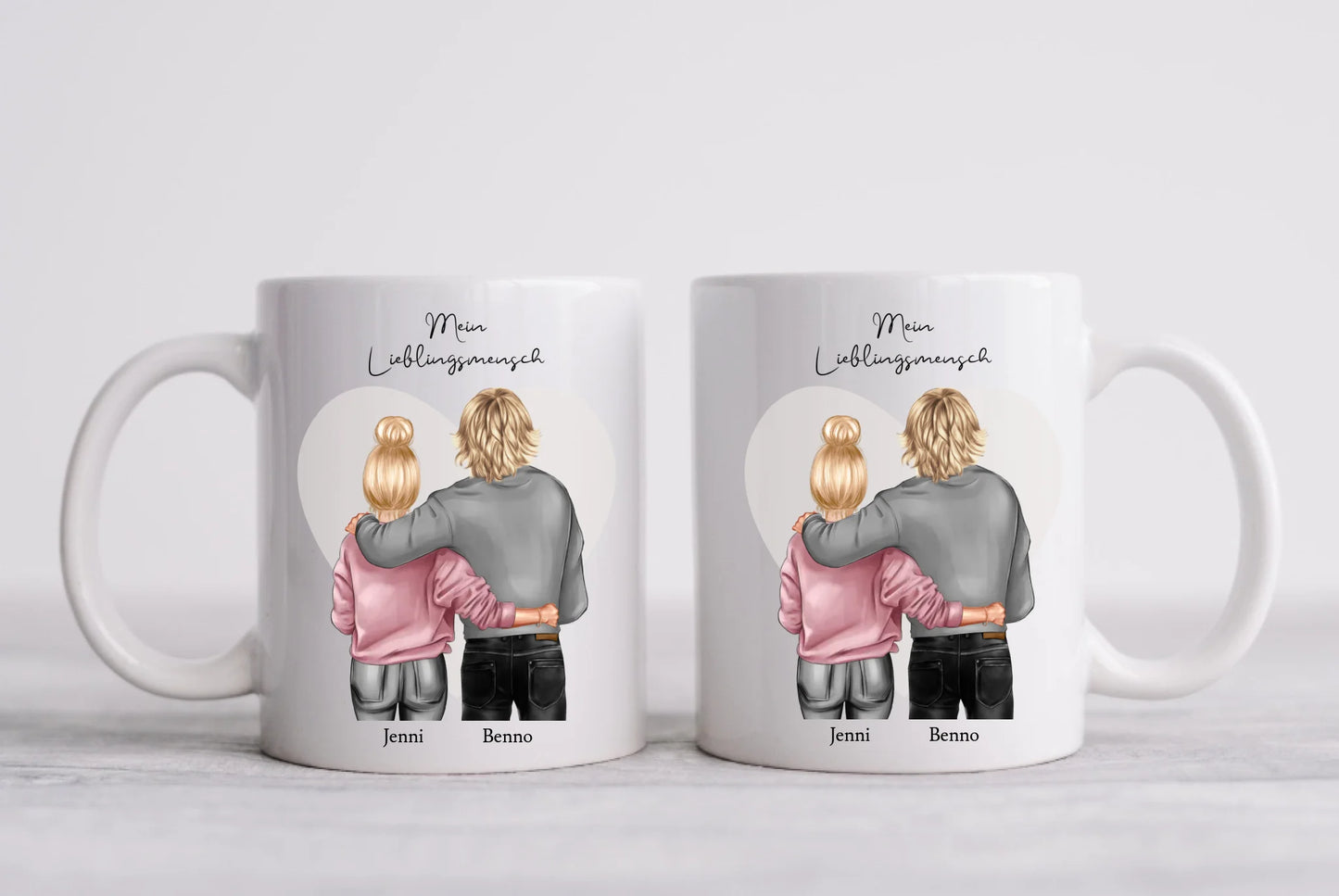 Valentinstag-Geschenk | Personalisierte Tasse Pärchen | Tasse Geschenk Partner | Geschenk Freundin | Valentin, Weihnachtsgeschenk Partner/Partnerin