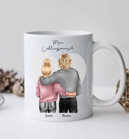 Valentinstag-Geschenk | Personalisierte Tasse Pärchen | Tasse Geschenk Partner | Geschenk Freundin | Valentin, Weihnachtsgeschenk Partner/Partnerin