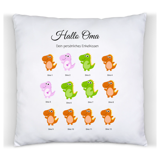 Personalisiertes Geschenk Oma / Opa Enkel-Kissen | Geburtstagsgeschenk & Weihnachtsgeschenk Premium Kissen Premium Kissen (Plüschoberfläche)