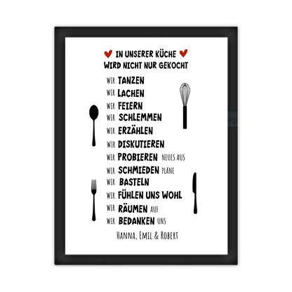 "In unserer Küche" Küchenposter | Zeitraum-Kunstdruck