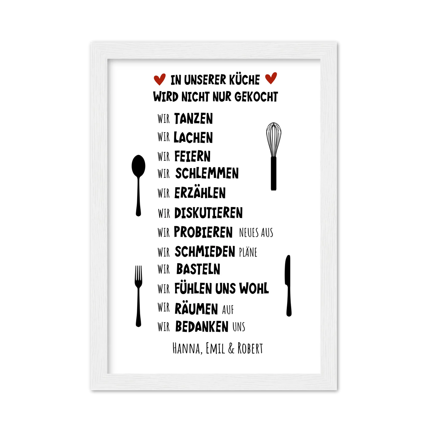 "In unserer Küche" Küchenposter | Zeitraum-Kunstdruck