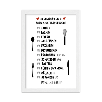 "In unserer Küche" Küchenposter | Zeitraum-Kunstdruck