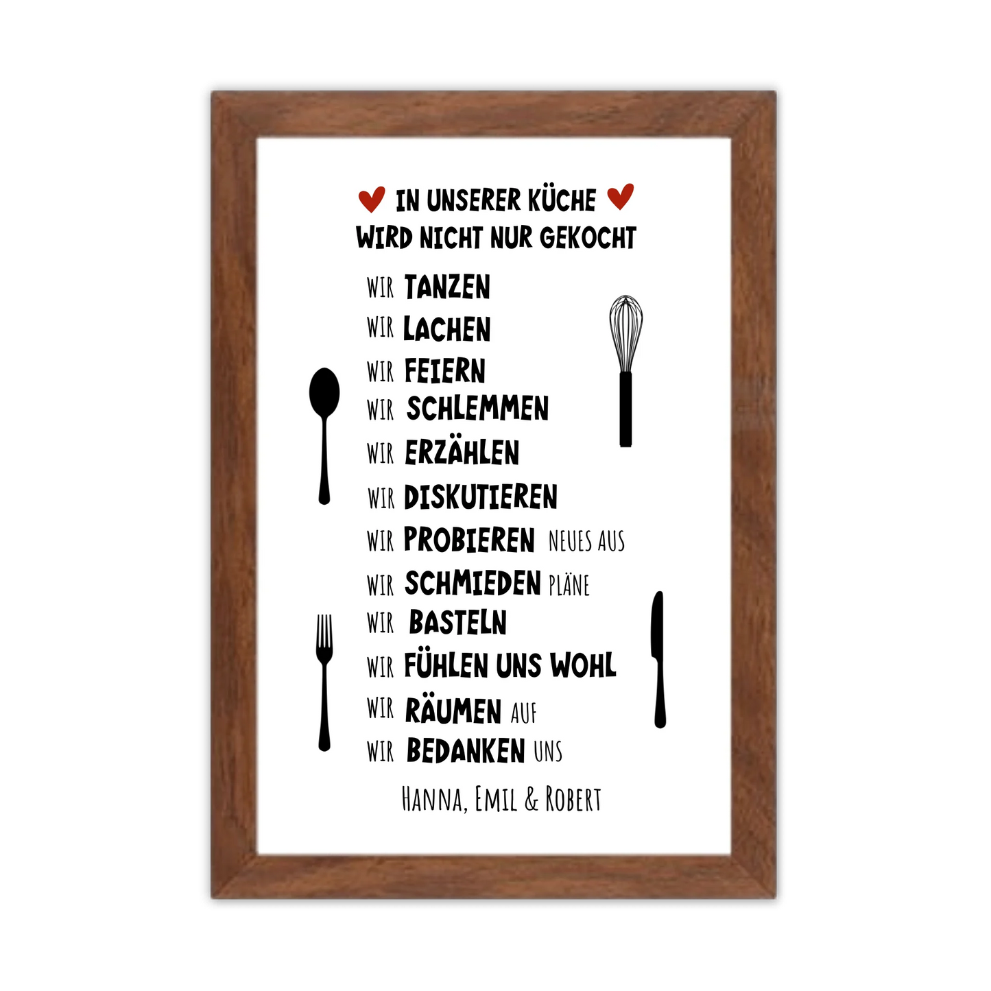 "In unserer Küche" Küchenposter | Zeitraum-Kunstdruck