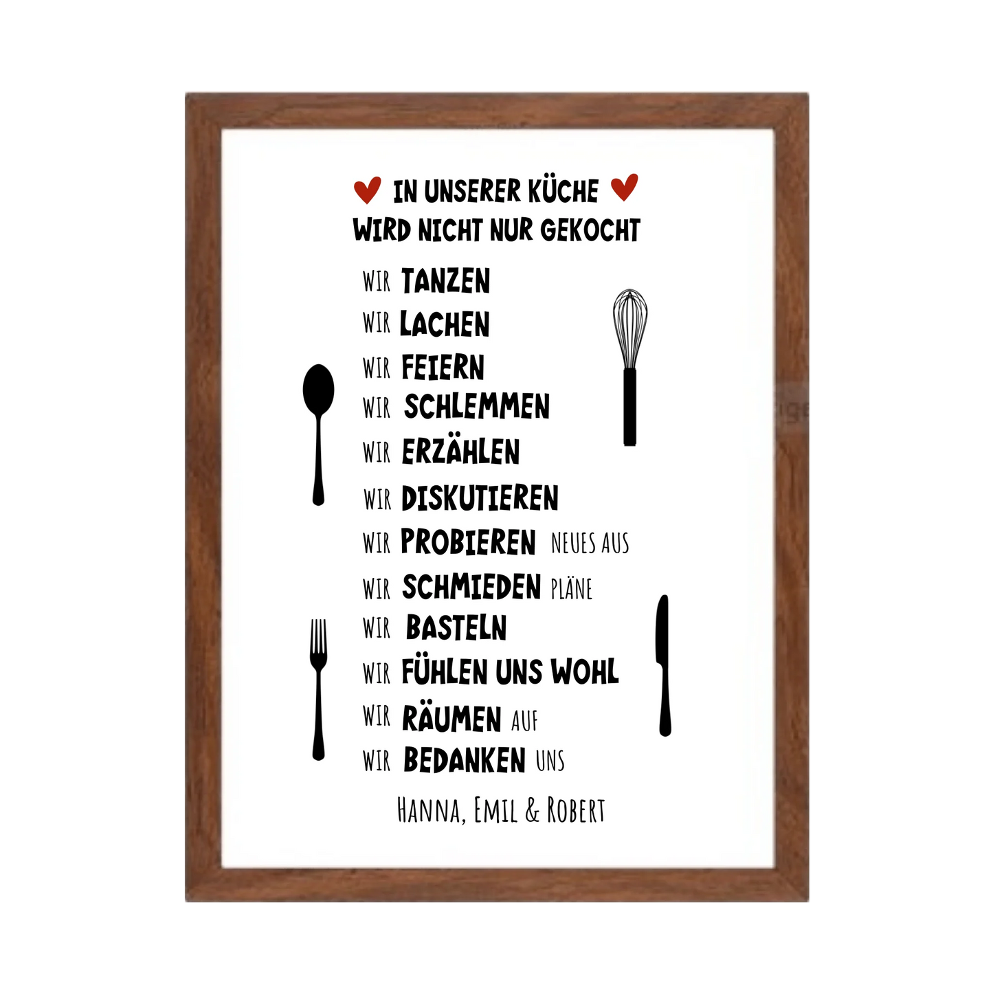 "In unserer Küche" Küchenposter | Zeitraum-Kunstdruck