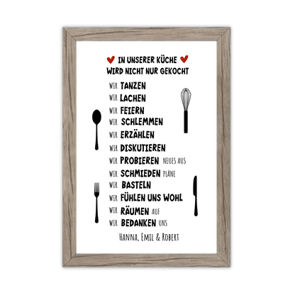 "In unserer Küche" Küchenposter | Zeitraum-Kunstdruck