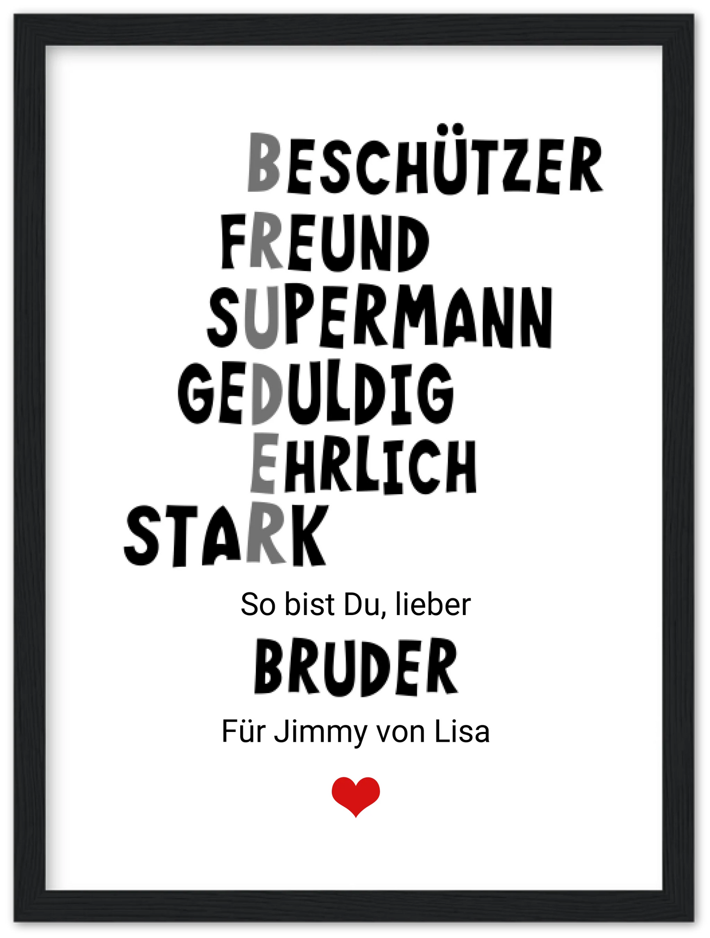"Definition Bruder" personalisiertes Poster Geschenk Geburtstagsgeschenk | Zeitraum-Kunstdrucke