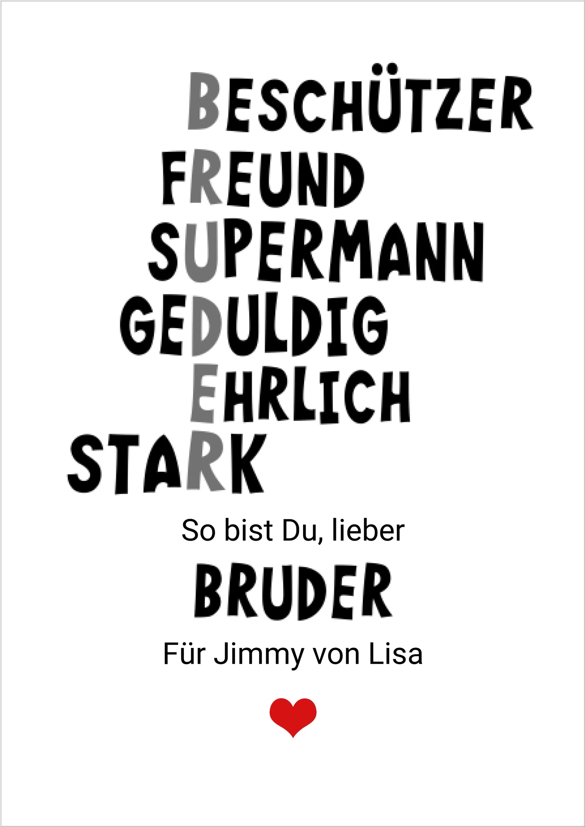 "Definition Bruder" personalisiertes Poster Geschenk Geburtstagsgeschenk | Zeitraum-Kunstdrucke Poster Poster