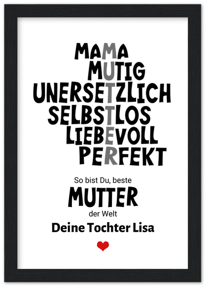 Muttertagsgeschenk "Definition Mama" Poster Geschenk personalisiert | Geburtstagsgeschenk | Zeitraum-Kunstdrucke