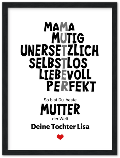 "Definition Mama" Poster Geschenk personalisiert | Geburtstagsgeschenk Muttertagsgeschenk | Zeitraum-Kunstdrucke