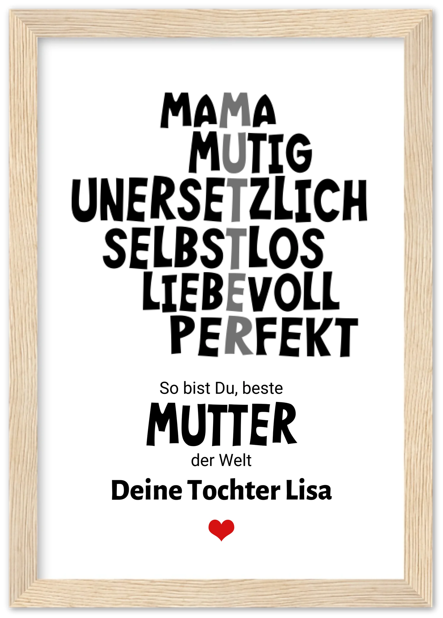 Muttertagsgeschenk "Definition Mama" Poster Geschenk personalisiert | Geburtstagsgeschenk | Zeitraum-Kunstdrucke