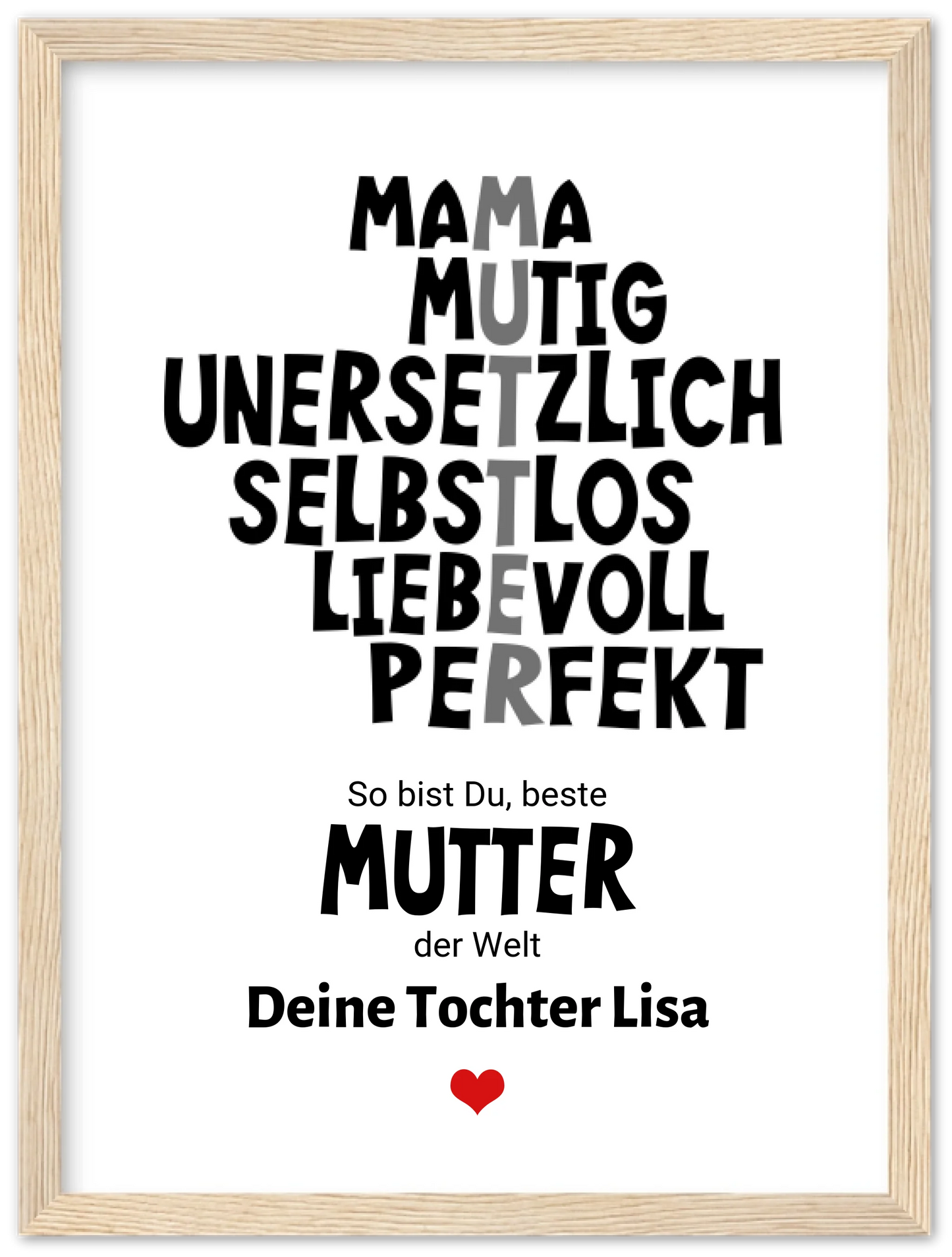 Muttertagsgeschenk "Definition Mama" Poster Geschenk personalisiert | Geburtstagsgeschenk | Zeitraum-Kunstdrucke