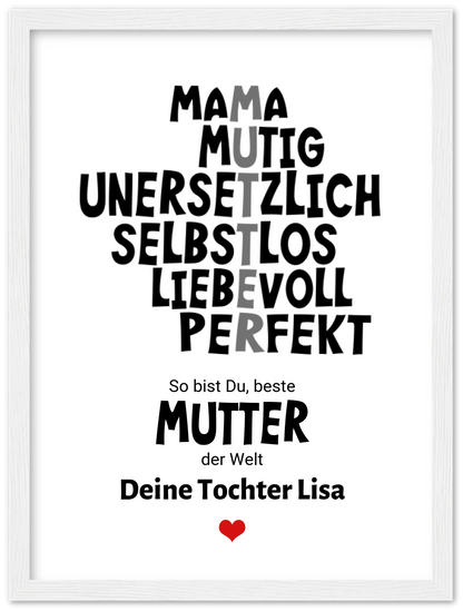 "Definition Mama" Poster Geschenk personalisiert | Geburtstagsgeschenk Muttertagsgeschenk | Zeitraum-Kunstdrucke