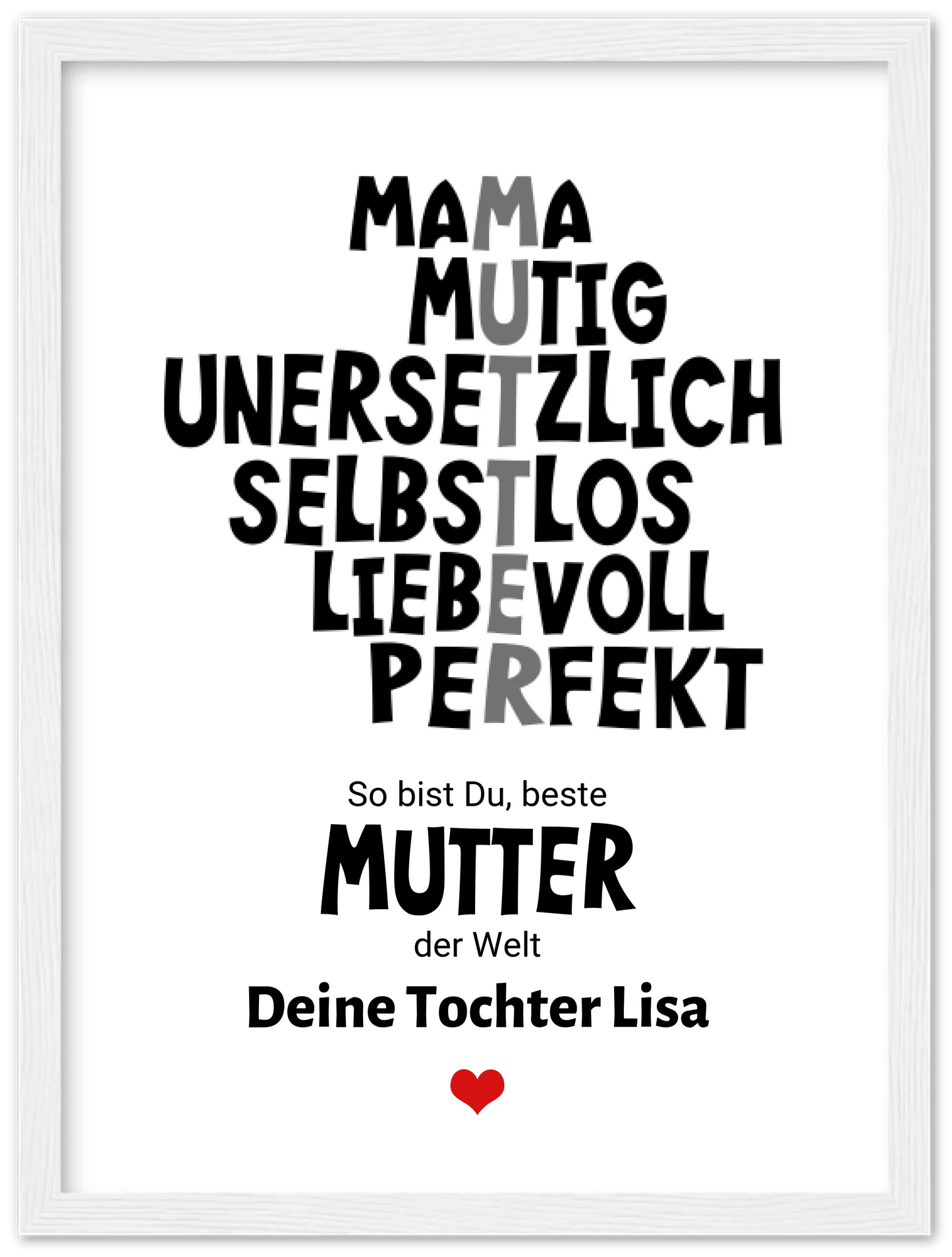 Muttertagsgeschenk "Definition Mama" Poster Geschenk personalisiert | Geburtstagsgeschenk | Zeitraum-Kunstdrucke