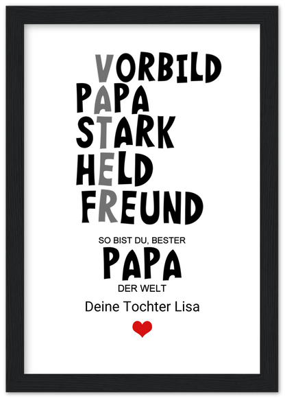 Personalisiertes Geschenk "Definition Vater" |  Geburtstagsgeschenk Vatertagsgeschenk - Zeitraum-Kunstdrucke