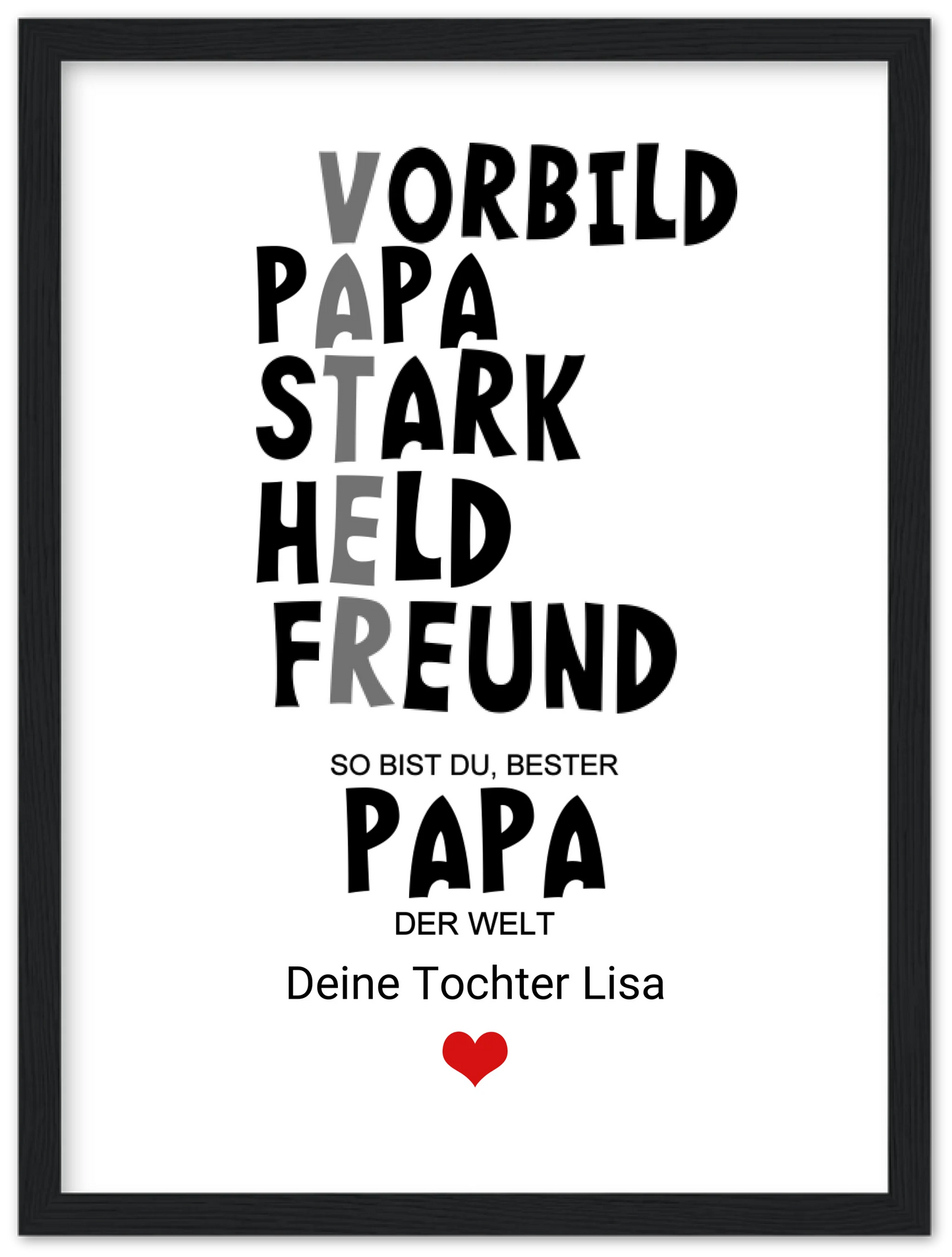 Personalisiertes Geschenk "Definition Vater" |  Geburtstagsgeschenk Vatertagsgeschenk - Zeitraum-Kunstdrucke