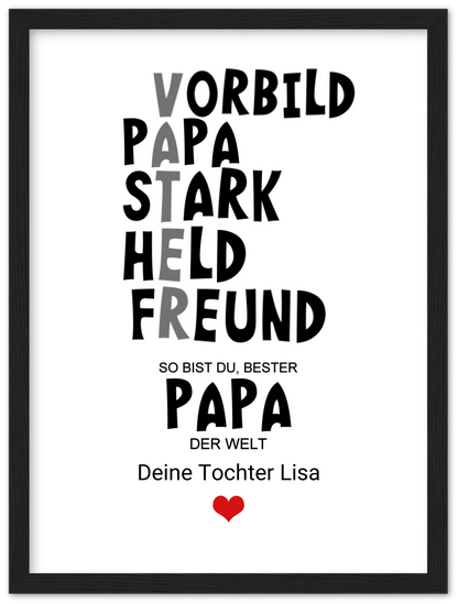 Personalisiertes Geschenk "Definition Vater" |  Geburtstagsgeschenk Vatertagsgeschenk - Zeitraum-Kunstdrucke