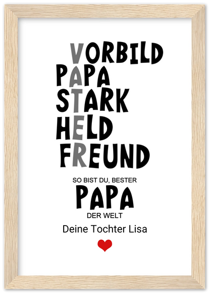 Personalisiertes Geschenk "Definition Vater" |  Geburtstagsgeschenk Vatertagsgeschenk - Zeitraum-Kunstdrucke