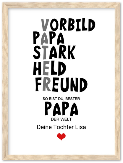 Personalisiertes Geschenk "Definition Vater" |  Geburtstagsgeschenk Vatertagsgeschenk - Zeitraum-Kunstdrucke