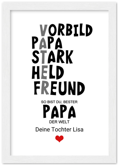 Personalisiertes Geschenk "Definition Vater" |  Geburtstagsgeschenk Vatertagsgeschenk - Zeitraum-Kunstdrucke