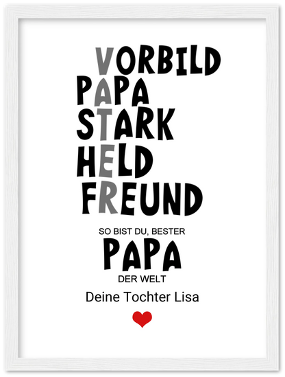 Personalisiertes Geschenk "Definition Vater" |  Geburtstagsgeschenk Vatertagsgeschenk - Zeitraum-Kunstdrucke