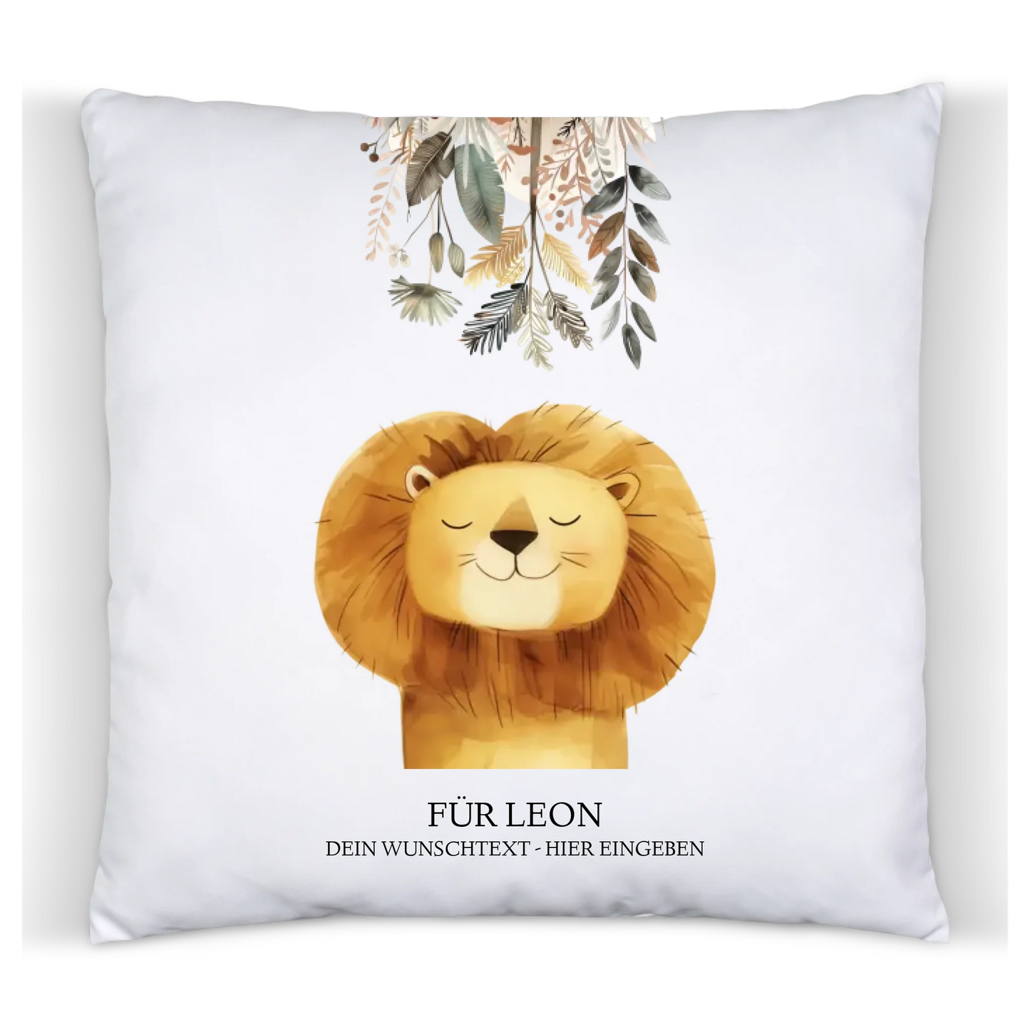 Personalisiertes Kinderdecke Löwe mit Namen Mädchen / Junge Safari Tiere/Dschungeltiere