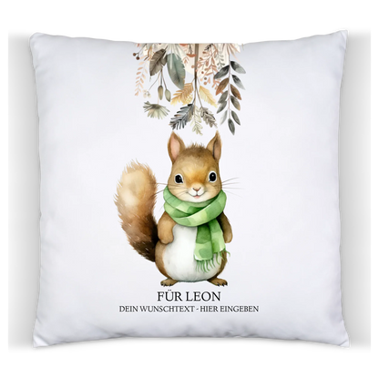 Personalisiertes Kinderdecke Eichhörnchen mit Namen - Kuscheldecke