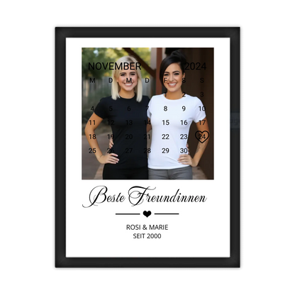 "Beste Freundin" Geschenk personalisiert" Kalender Fotoposter | Geschenk Geburtstag