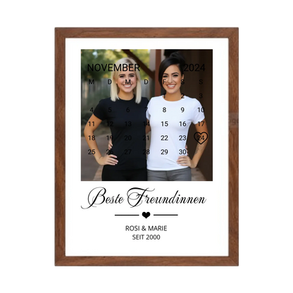 "Beste Freundin" Geschenk personalisiert" Kalender Fotoposter | Geschenk Geburtstag