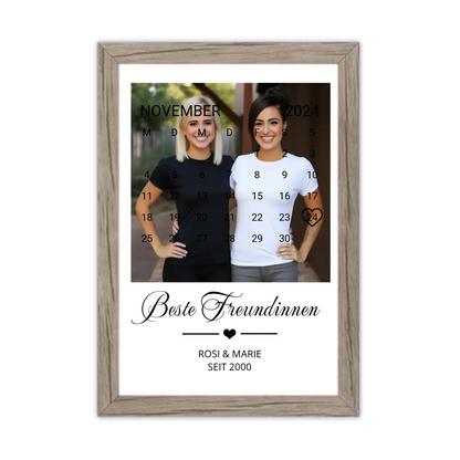 "Beste Freundin" Geschenk personalisiert" Kalender Fotoposter | Geschenk Geburtstag