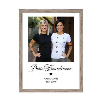 "Beste Freundin" Geschenk personalisiert" Kalender Fotoposter | Geschenk Geburtstag