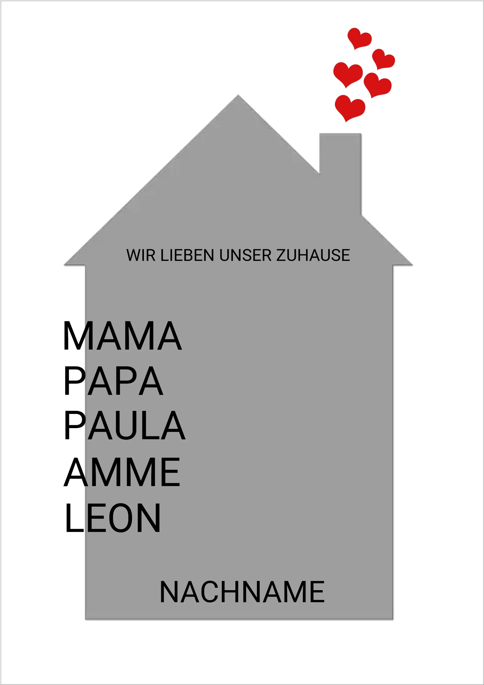 Zeitraum-Kunstdruck | Zuhause Personalisiertes Geschenk zur Hauseinweihnung, Richtfest, Umzug, erste Wohnung, Geburtstagsgeschenk, Weihnachtsgeschenk Familie Poster Poster