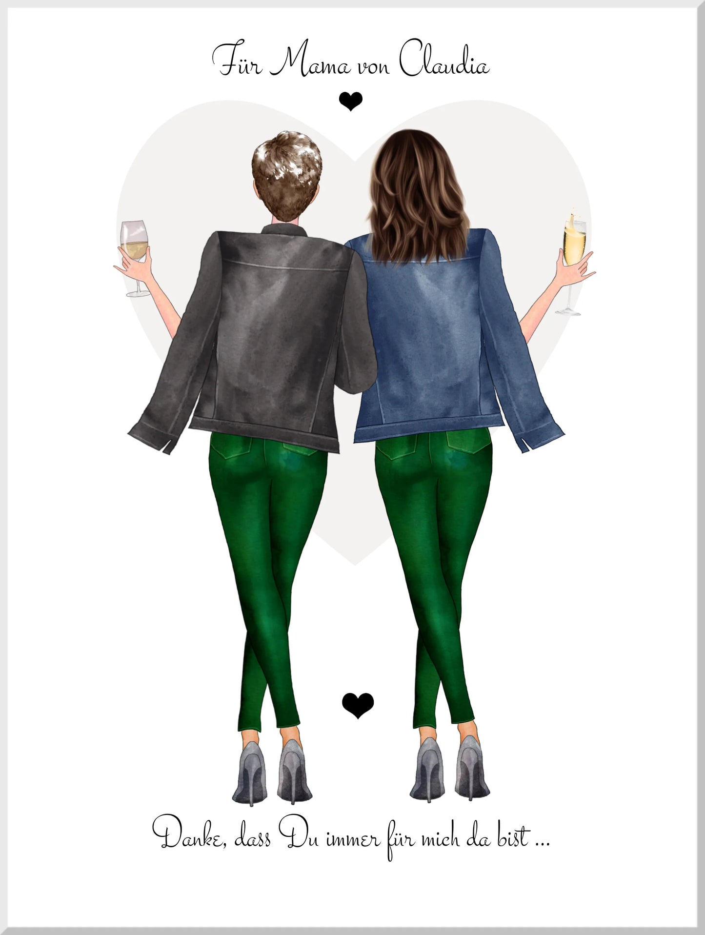 Muttertag Geschenk personalisiertes Poster - Beste Mutter Geburtstag Bild Muttertagsgeschenk Idee - Mutter Tochter Bild - Beste Mama der Welt